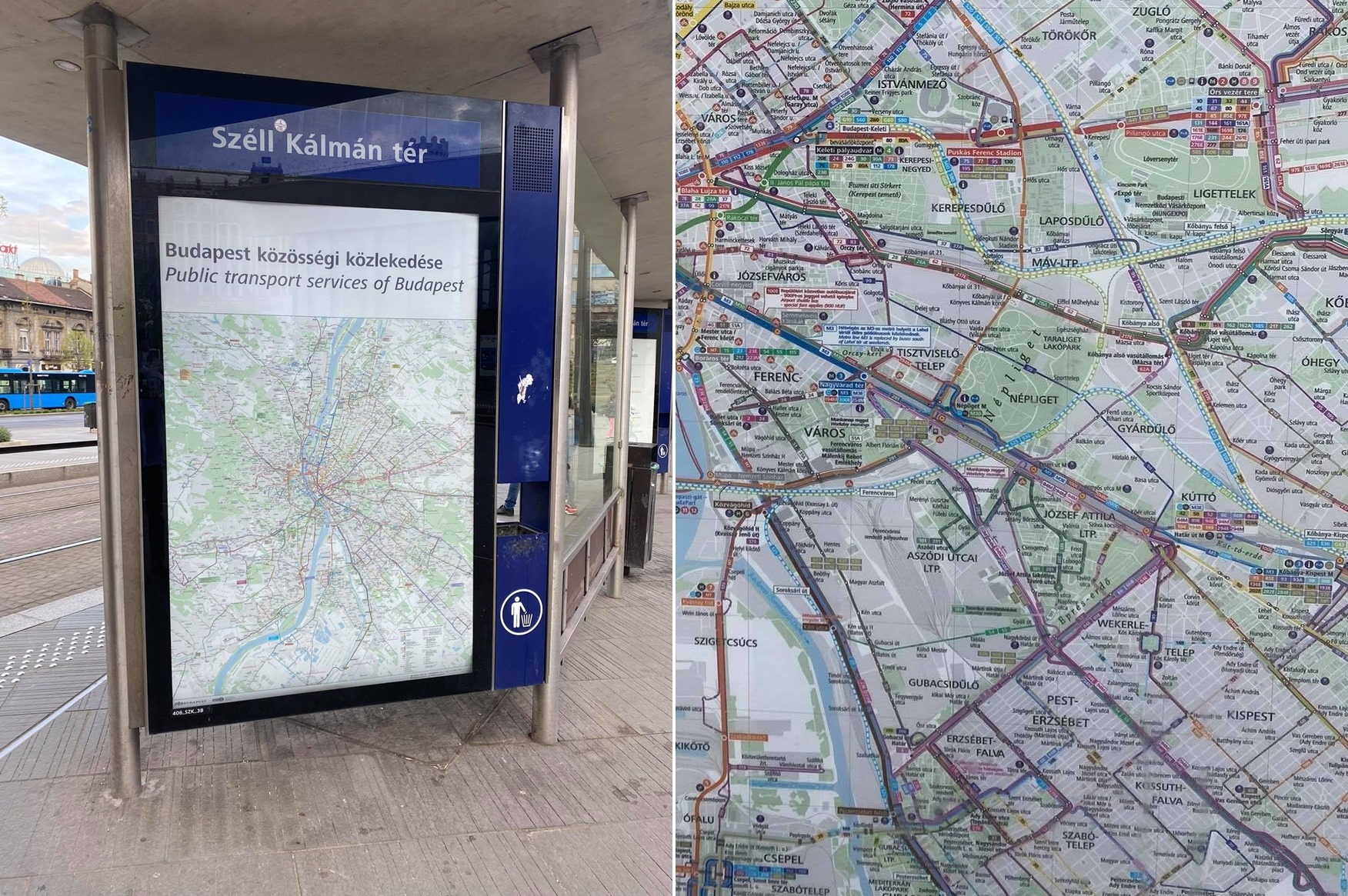 A várostérképeken még az M3-as metró déli szakasza van lezárva, ami tavaly novemberben, lassan fél éve változott meg.